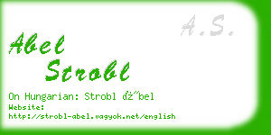 abel strobl business card